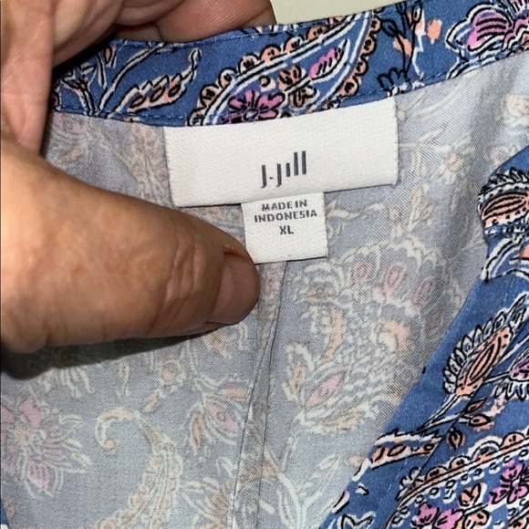 J. Jill Blue Sleeveless Scoop Neck Maxi Sundress - Picture 2 of 9